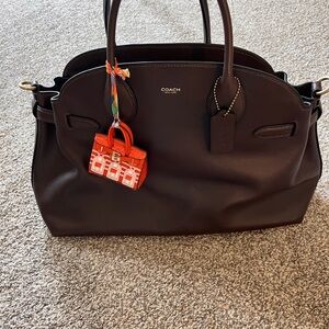 Coach Brown Leather Empire Carryall Bag 40